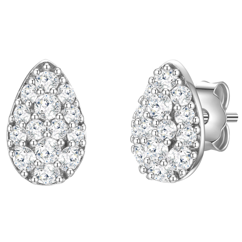 Ohrringe silber 925 Tropfen Zirkonia
