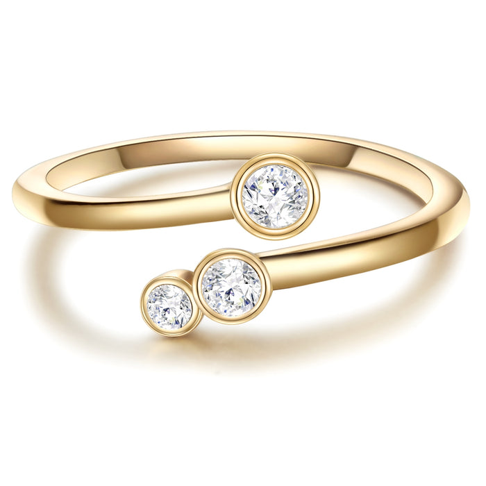 Ring offen gold mit Zirkonia
