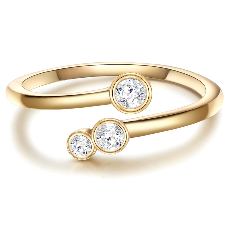 Ring offen gold mit Zirkonia