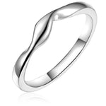 Silberring mit Welle