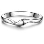 Silberring mit Welle
