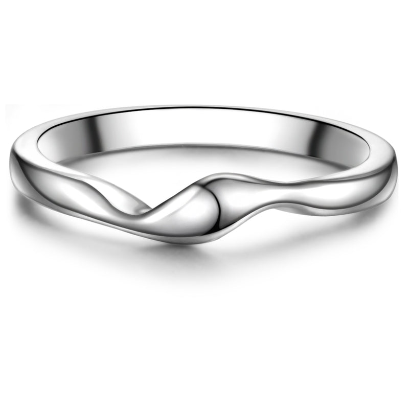 Silberring mit Welle