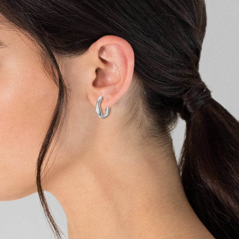 Creolen aus Sterling Silber in roségold mit Zirkonia Creolen aus Sterling Silber in roségold mit Zirkonia