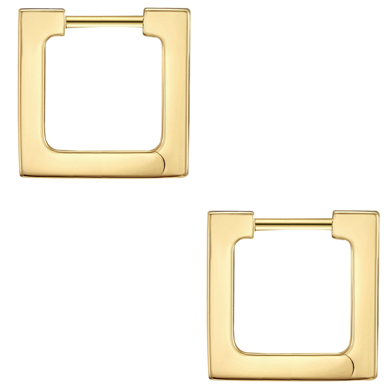 Creolen gold eckig