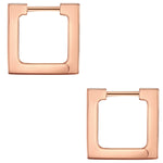 Creolen roségold eckig