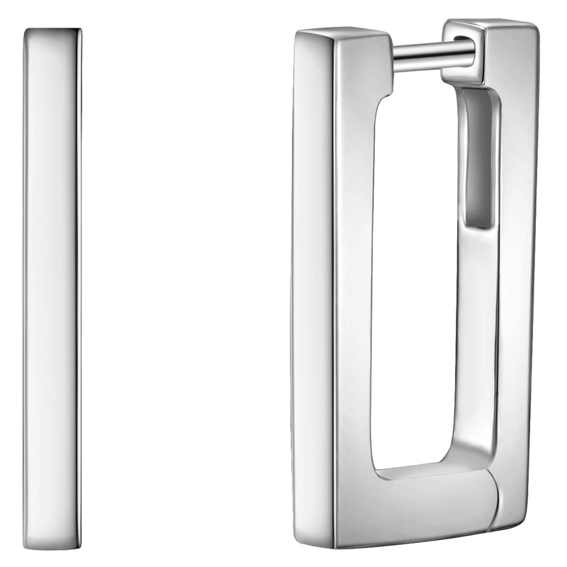 1 Paar Creolen Ohrringe Damen Edelstahl 40 Mm Silberfarben