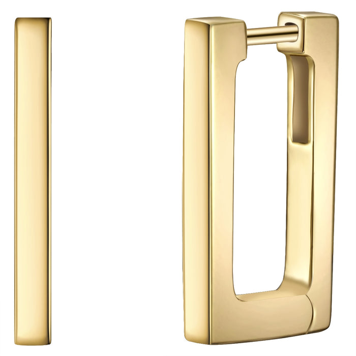Creolen gold groß eckig