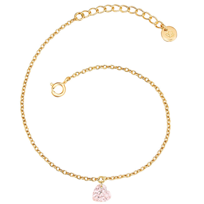 Herz Armband Rosenquarz