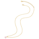 Kette Herz gold Rosenquarz