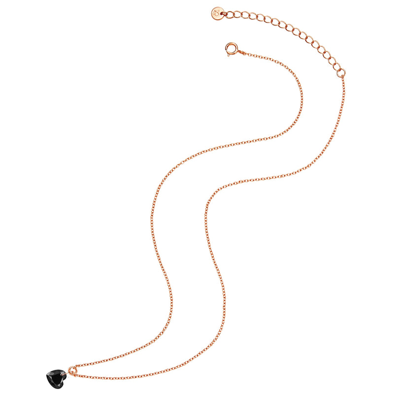 Herz Kette roségold Spinell