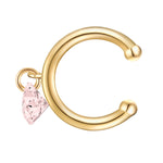 Earcuff gold Rosenquarz