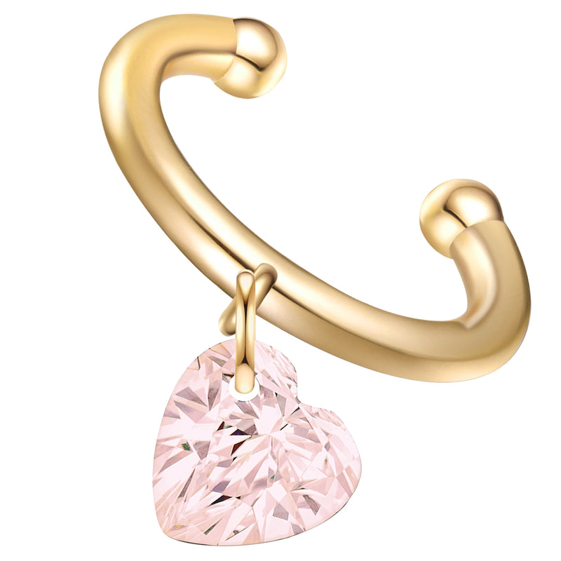 Earcuff gold Rosenquarz