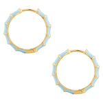 Emaille Creolen in gelbgold