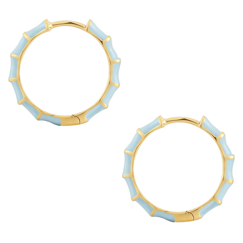 Emaille Creolen in gelbgold