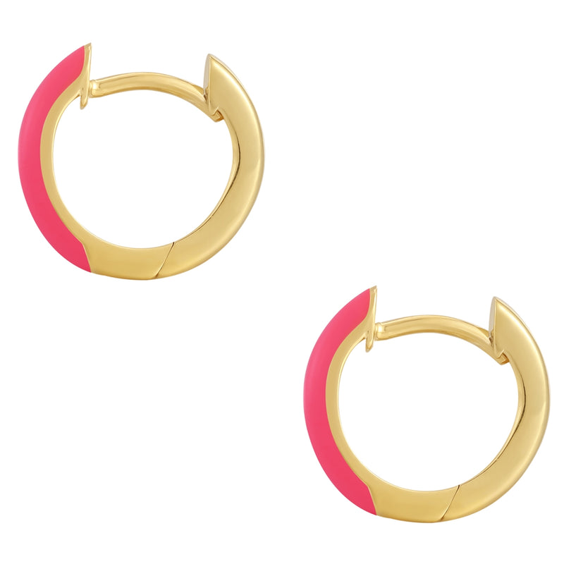 Silber Creolen gold mit Emaille
