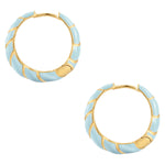 Emaille Creolen gold