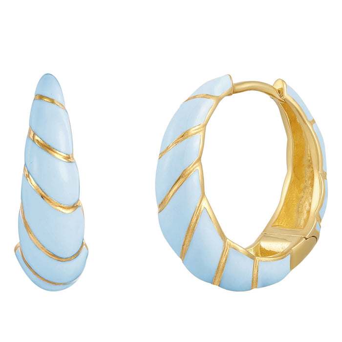 Emaille Creolen gold