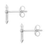 Ohrringe silber 925 Kreuz Emaille weiß