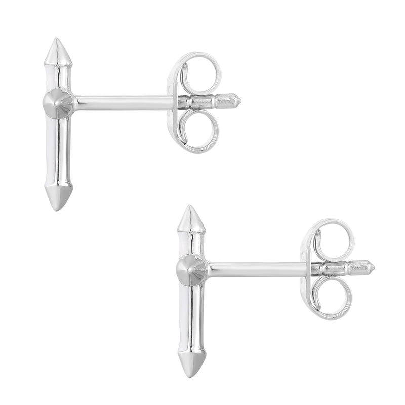 Ohrringe silber 925 Kreuz Emaille weiß