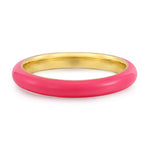 Ring mit Emaille pink gelbgold