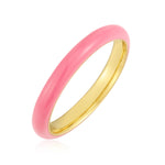 Ring mit Emaille rosa gelbgold