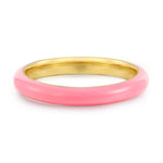 Ring mit Emaille rosa gelbgold