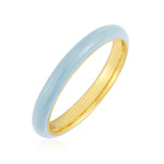 Ring mit Emaille blau gelbgold