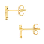 Ohrstecker gold Engel Emaille schwarz
