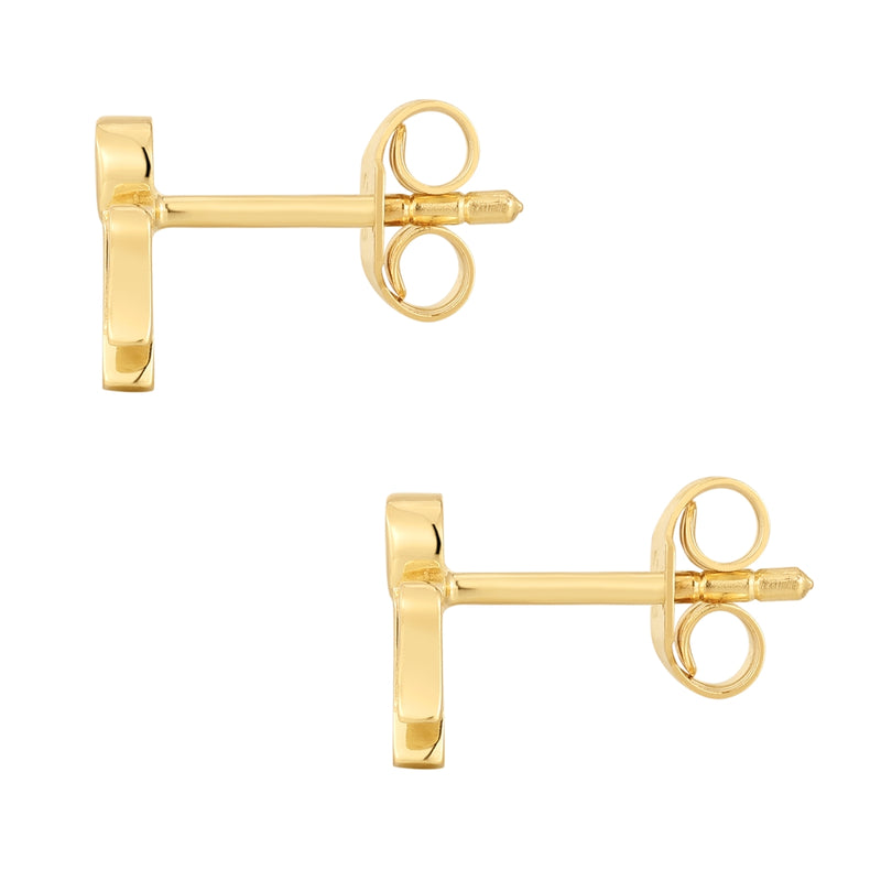Ohrstecker gold Engel Emaille schwarz