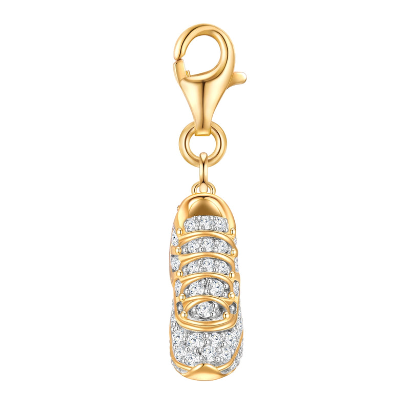 Charm SNEAKER mit Zirkonia gelbgold