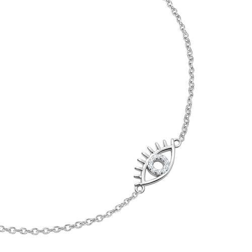 Armband ALLSEHENDES AUGE mit Zirkonia silber