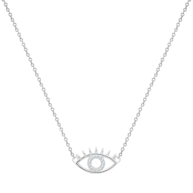 Kette ALLSEHENDES AUGE mit Zirkonia silber