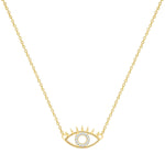 Kette ALLSEHENDES AUGE mit Zirkonia gelbgold