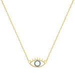 Kette ALLSEHENDES AUGE mit Zirkonia gelbgold