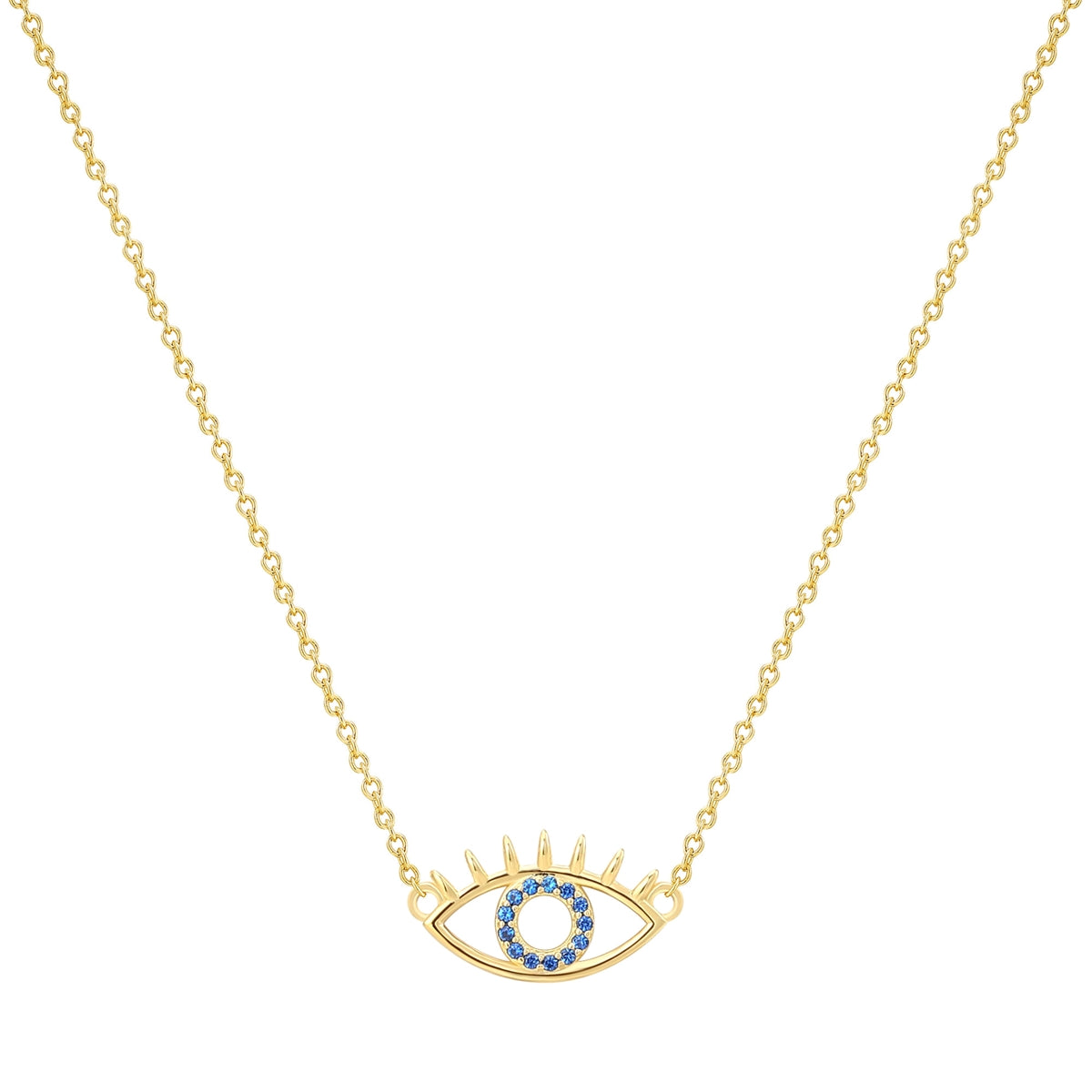 Kette ALLSEHENDES AUGE mit Zirkonia gelbgold