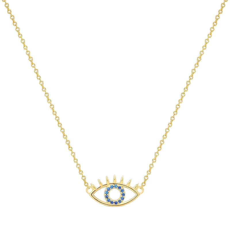 Kette ALLSEHENDES AUGE mit Zirkonia gelbgold