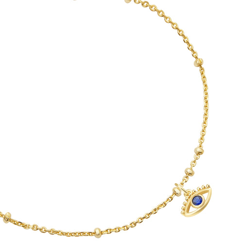 Armband gold EVIL EYE Zirkonia blau