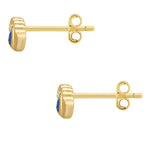 Ohrstecker ALLSEHENDES AUGE mit Zirkonia gelbgold
