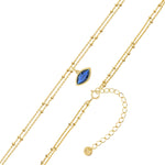 2-reihige Kette BLUE mit Zirkonia gelbgold