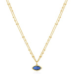 2-reihige Kette BLUE mit Zirkonia gelbgold