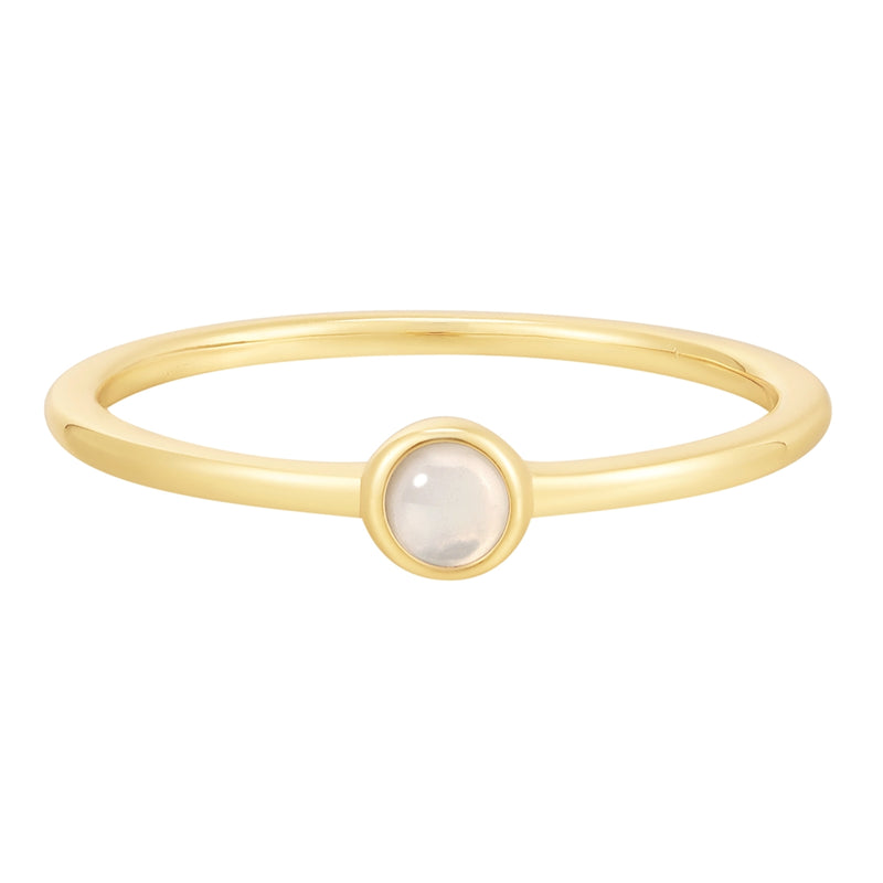 Ring EDELGLANZ mit Mondstein (synth.) gelbgold