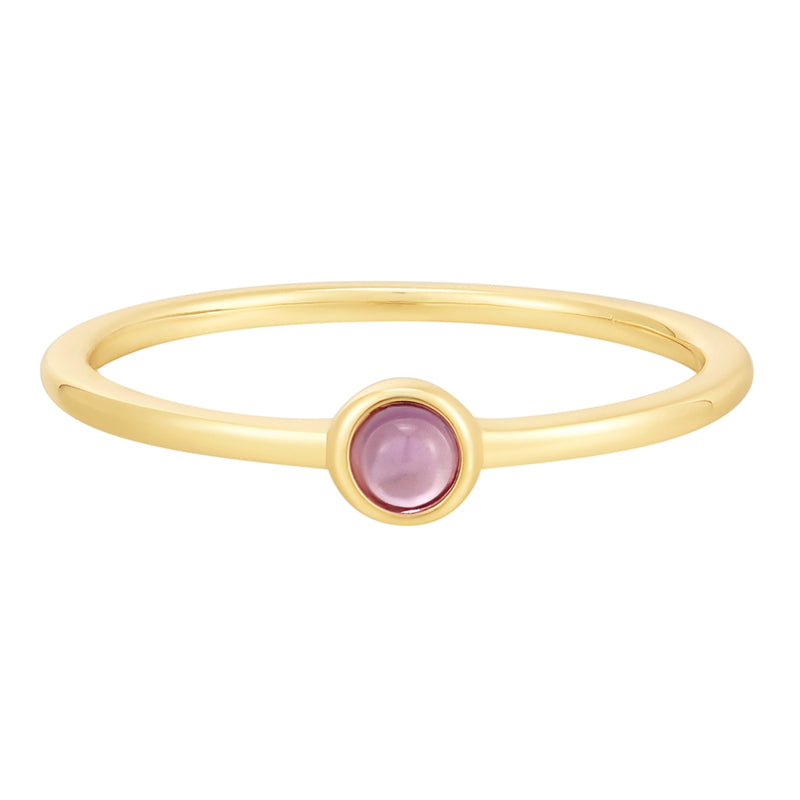 Ring EDELGLANZ mit Amethyst gelbgold