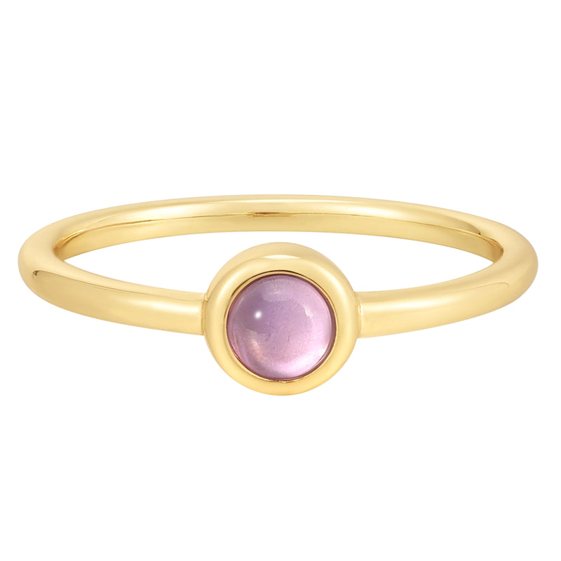 Ring EDELGLANZ mit Amethyst gelbgold