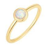 Ring EDELGLANZ mit Opal (synth.) gelbgold