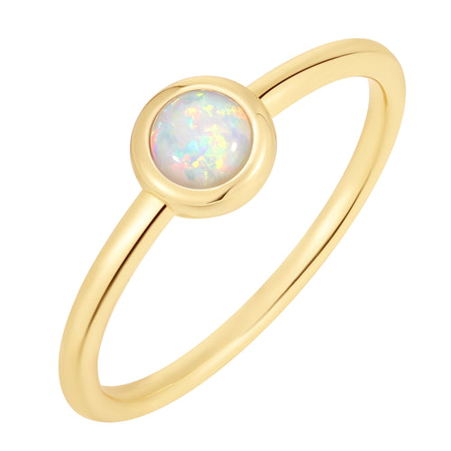 Ring EDELGLANZ mit Opal (synth.) gelbgold