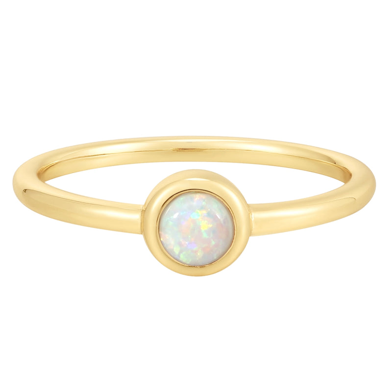 Ring EDELGLANZ mit Opal (synth.) gelbgold