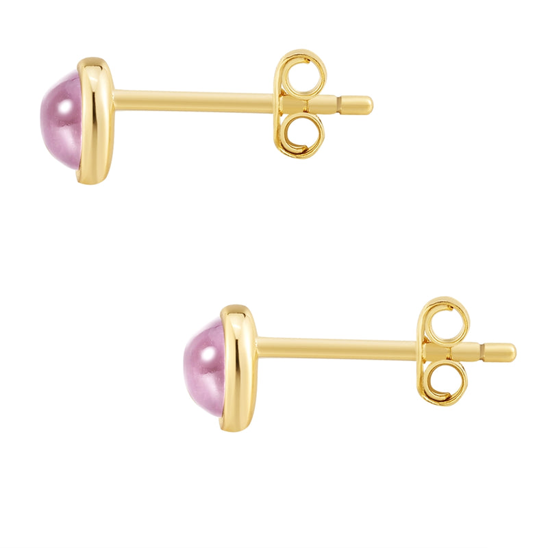 Ohrstecker EDELGLANZ mit Amethyst gelbgold