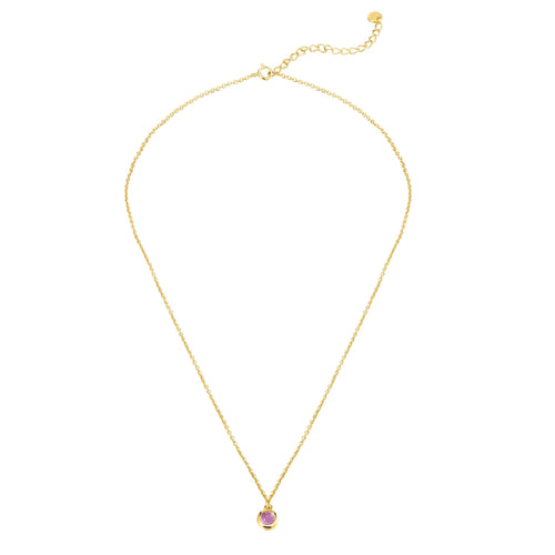 Kette EDELGLANZ mit Amethyst gelbgold