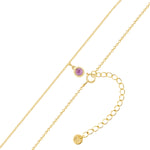 Kette EDELGLANZ mit Amethyst gelbgold