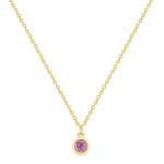 Kette EDELGLANZ mit Amethyst gelbgold